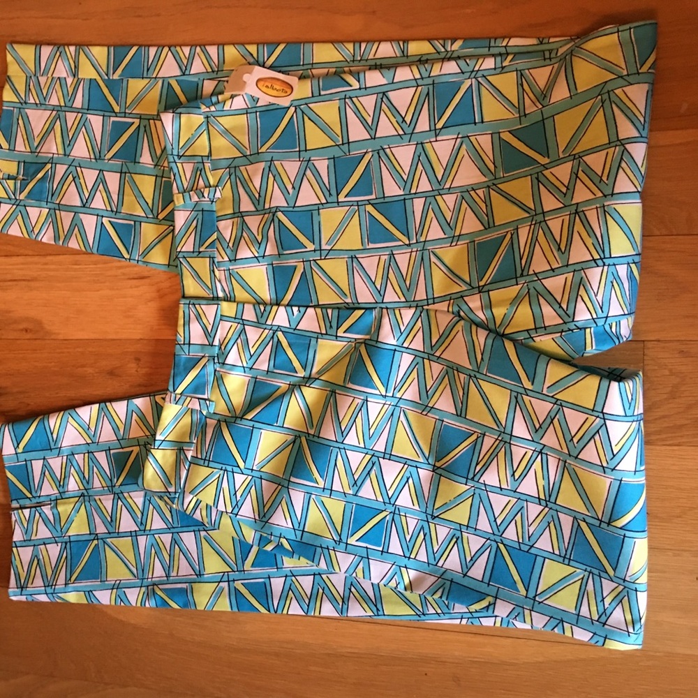 Talbots yellow/blue slacks
