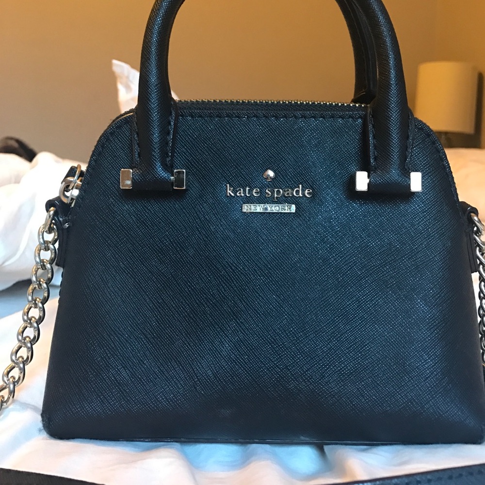 Black SAFFIANO LEATHER Kate Spade CROSSBODY!