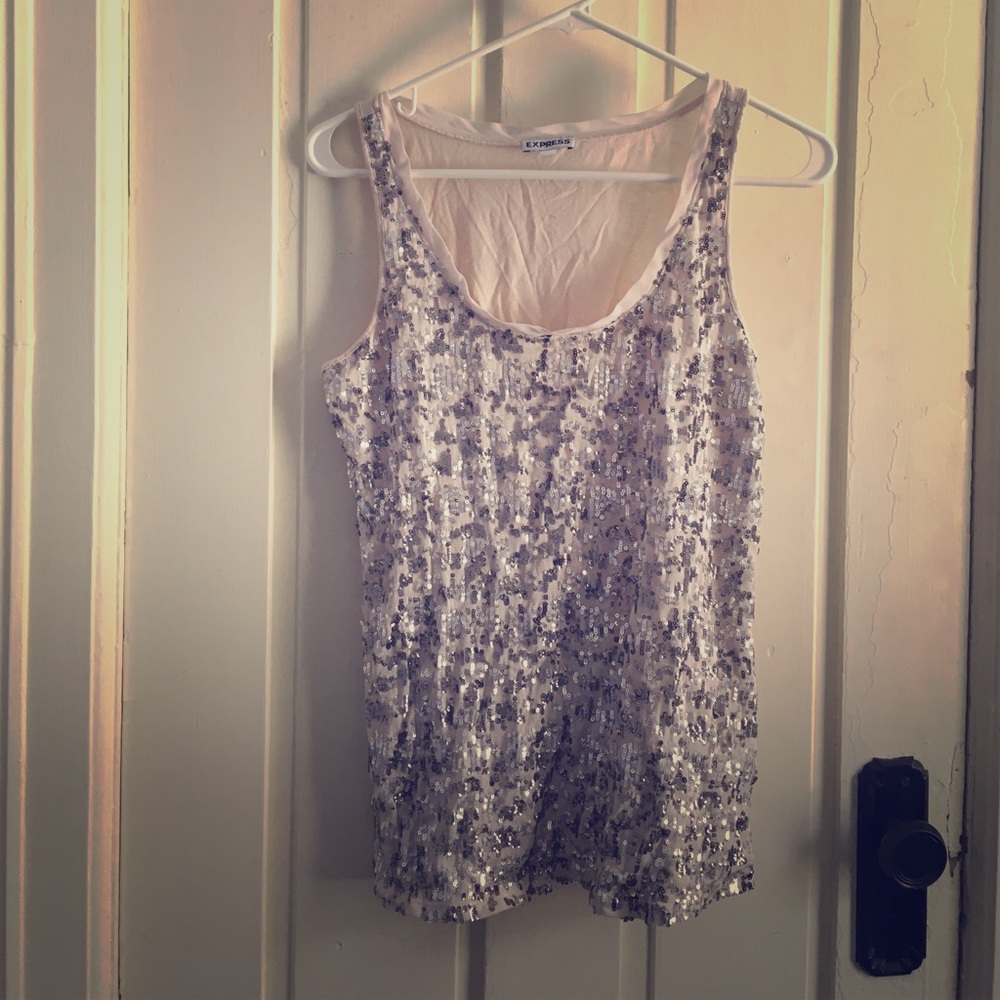 Express sequin top