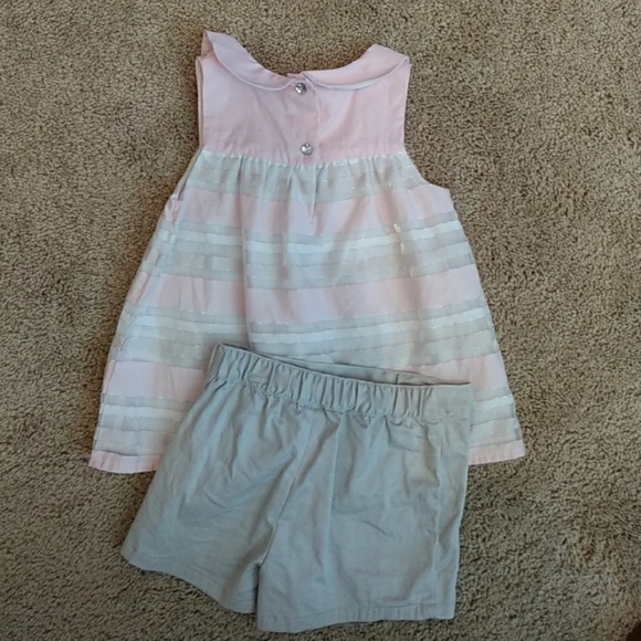 Pink and white girl short set - Picture 3 of 4