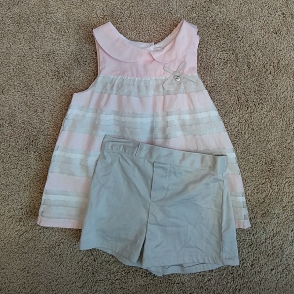 Pink and white girl short set - Picture 4 of 4