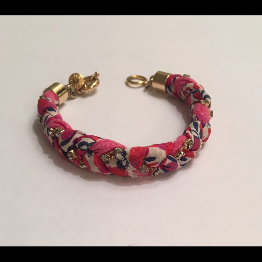 JCrew pink braided bracelet