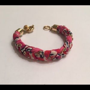 JCrew pink braided bracelet
