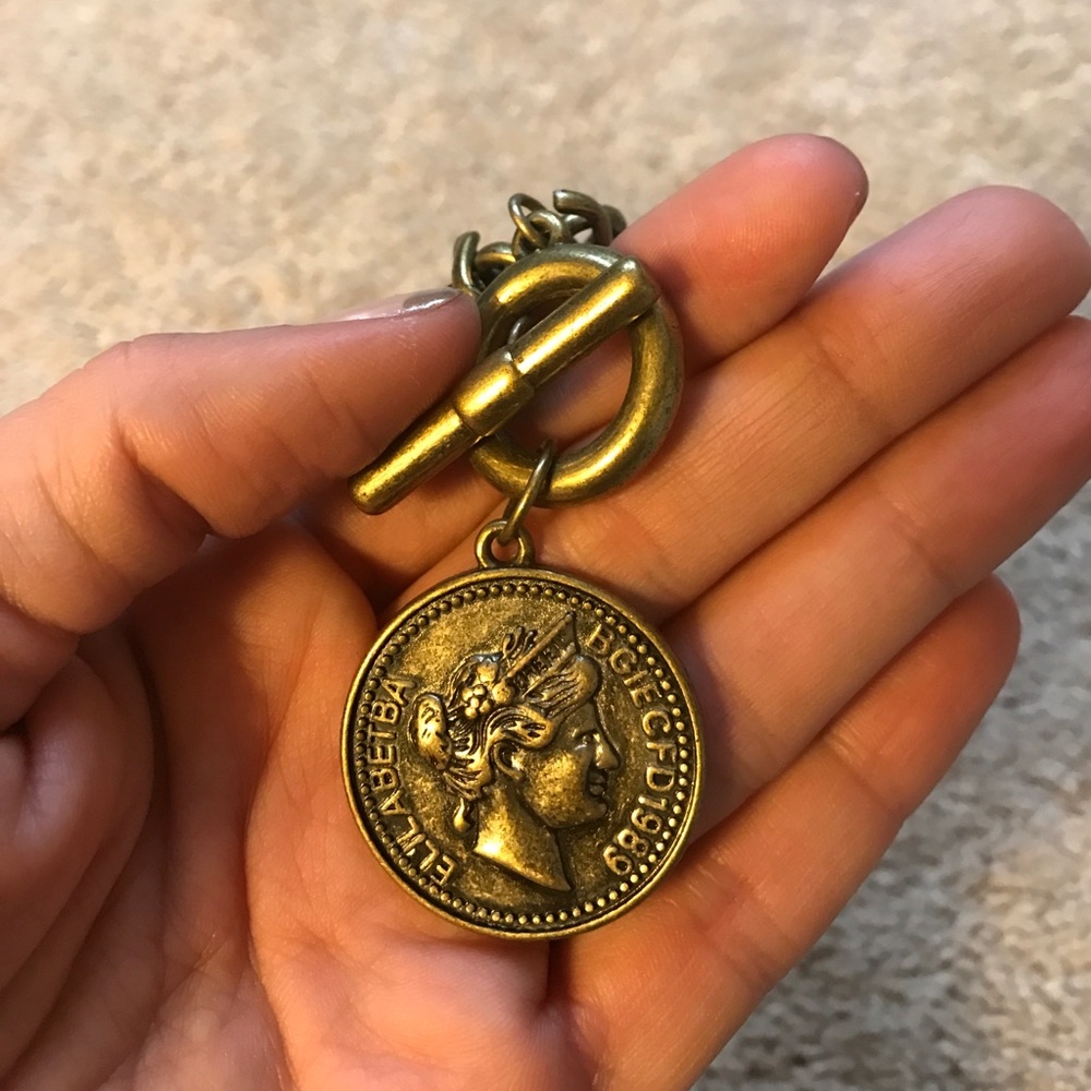 Classic Bronze Coin Necklace - Picture 2 of 3