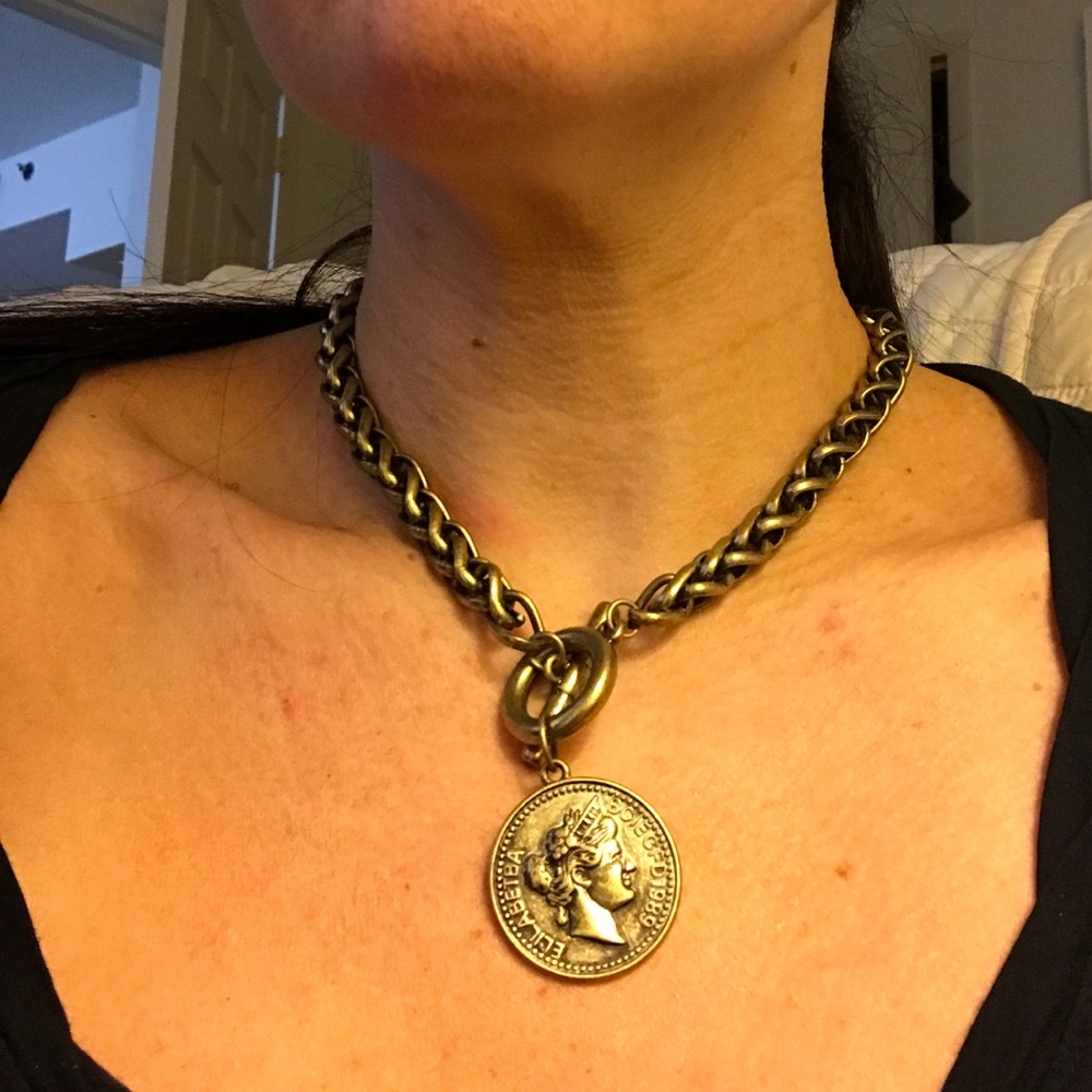 Classic Bronze Coin Necklace - Picture 3 of 3