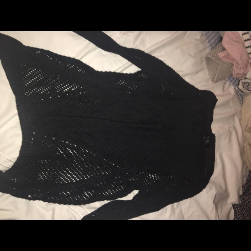 black sweater