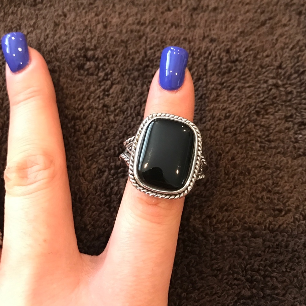 Black cocktail ring