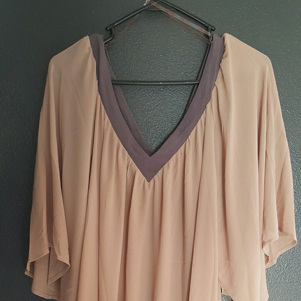 Sheer Embroidered V Neck Dress - Picture 3 of 3