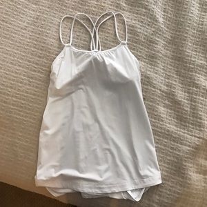 White lululemon athletic tank