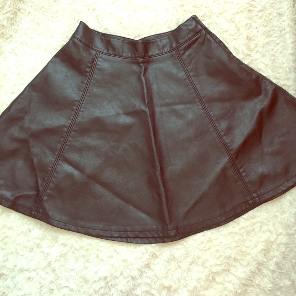 Faux Leather Skirt
