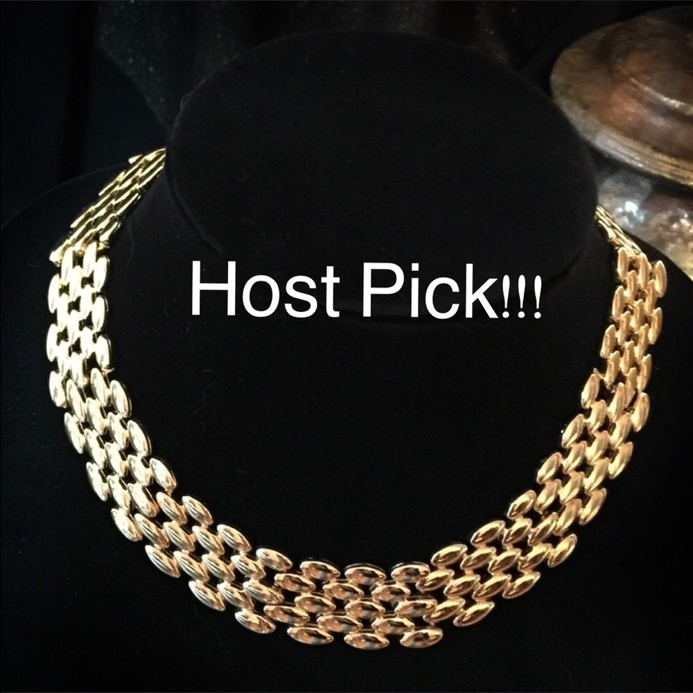 🌷Host Pick🌷 Vintage Gold Wide Chain Style Choker