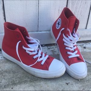 ❤️ unisex red high top converse