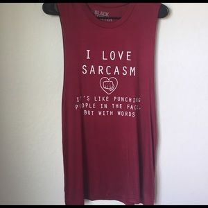 Long Small Red Tanktop