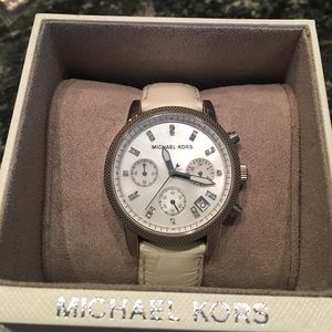 Michael kors watch with patent leather strap