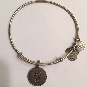Alex and Ani T silver plated bracelet