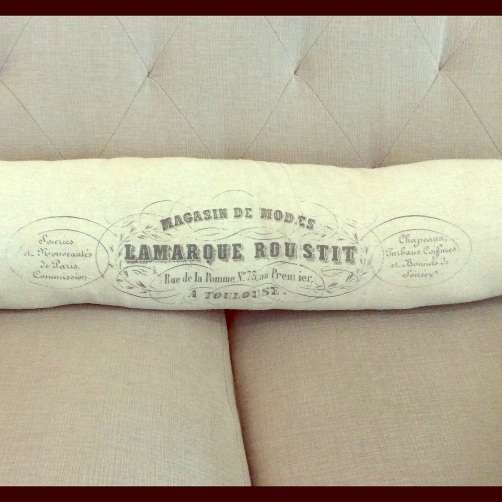 French inspired bolster pillow