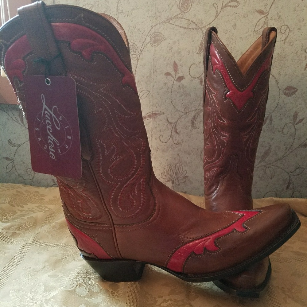 Lucchese Loreta Boots size 10B New - Picture 1 of 4