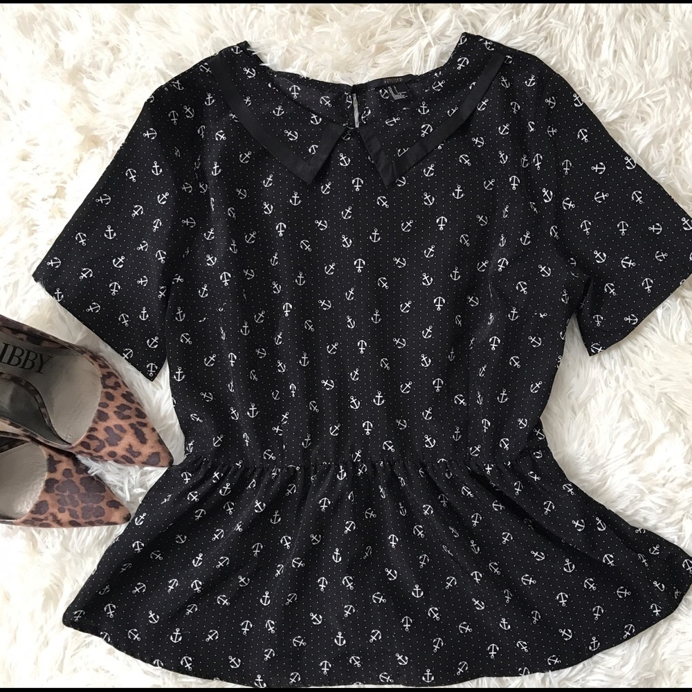 ⚓️ Anchor peplum top ⚓️