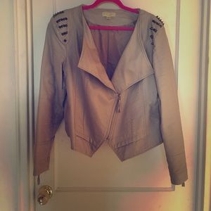 Forever21+ faux nude leather jacket, 2X