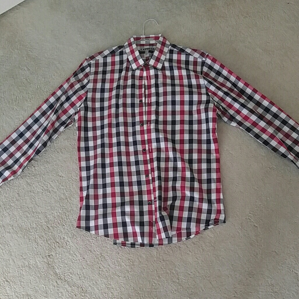 Mens Large Express Dress Shirt