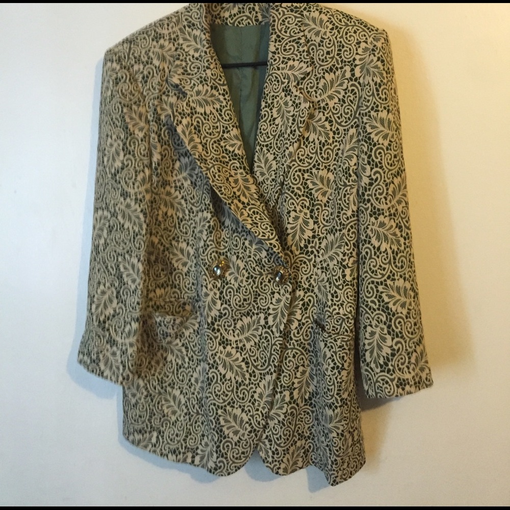 Italian lace pattern blazer
