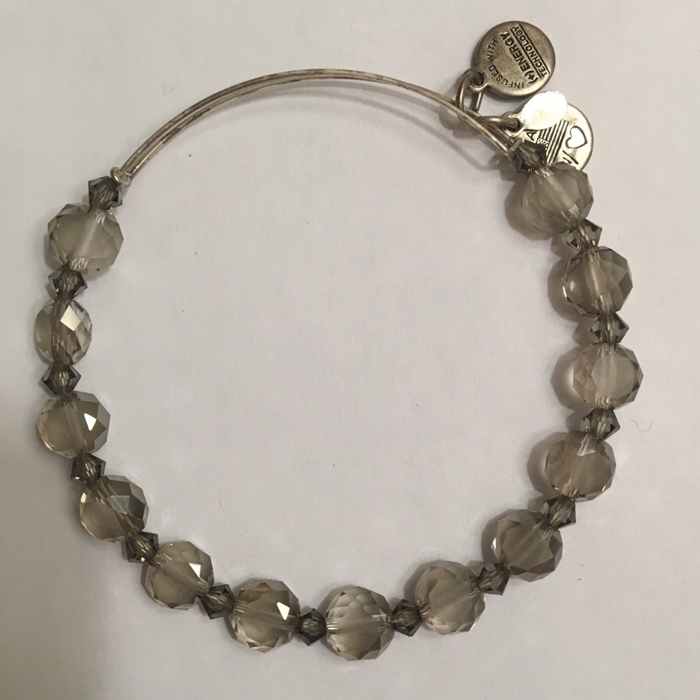 Alex and Ani Beaded silver plated bracelet