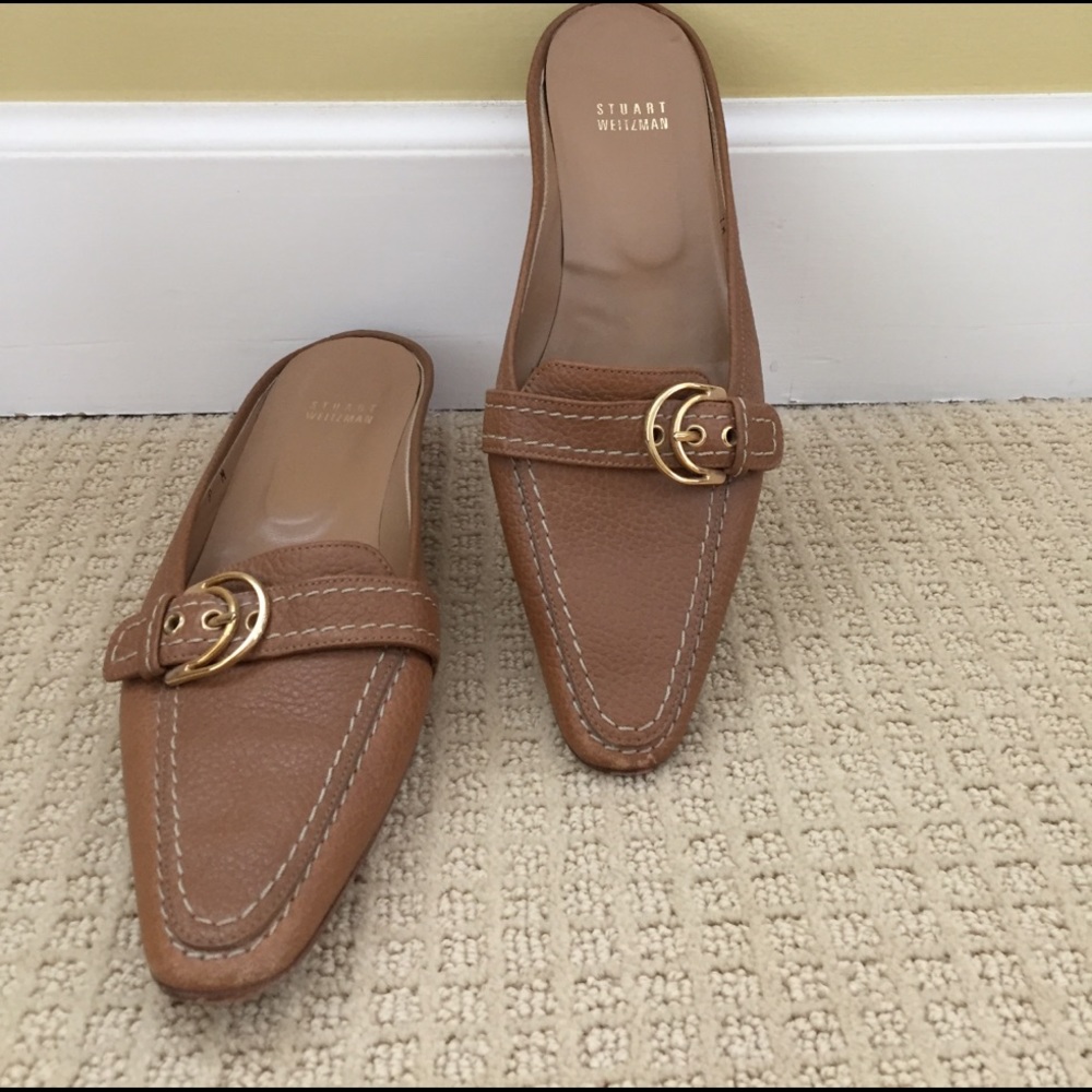 authentic stuart weitzman slide ons