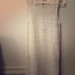 Mango Floral White Lace Dress (Eur size S)