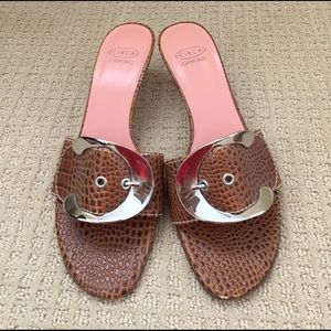 joan and david slide on sandals