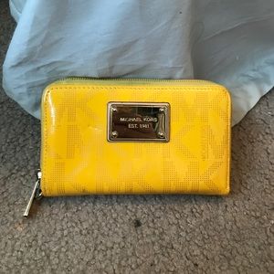 Yellow Michael Kors wallet