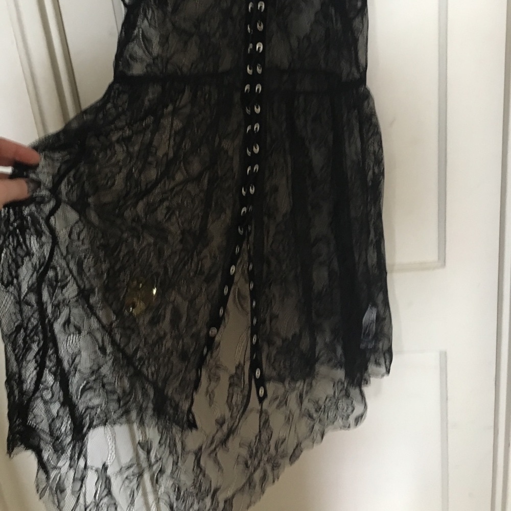 SOLD ‼️ lace black, lace up dress, 2x brand new - Picture 5 of 6