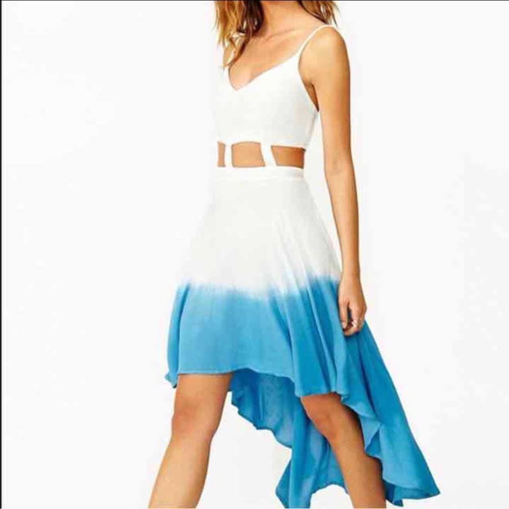 High-low dip dye dress