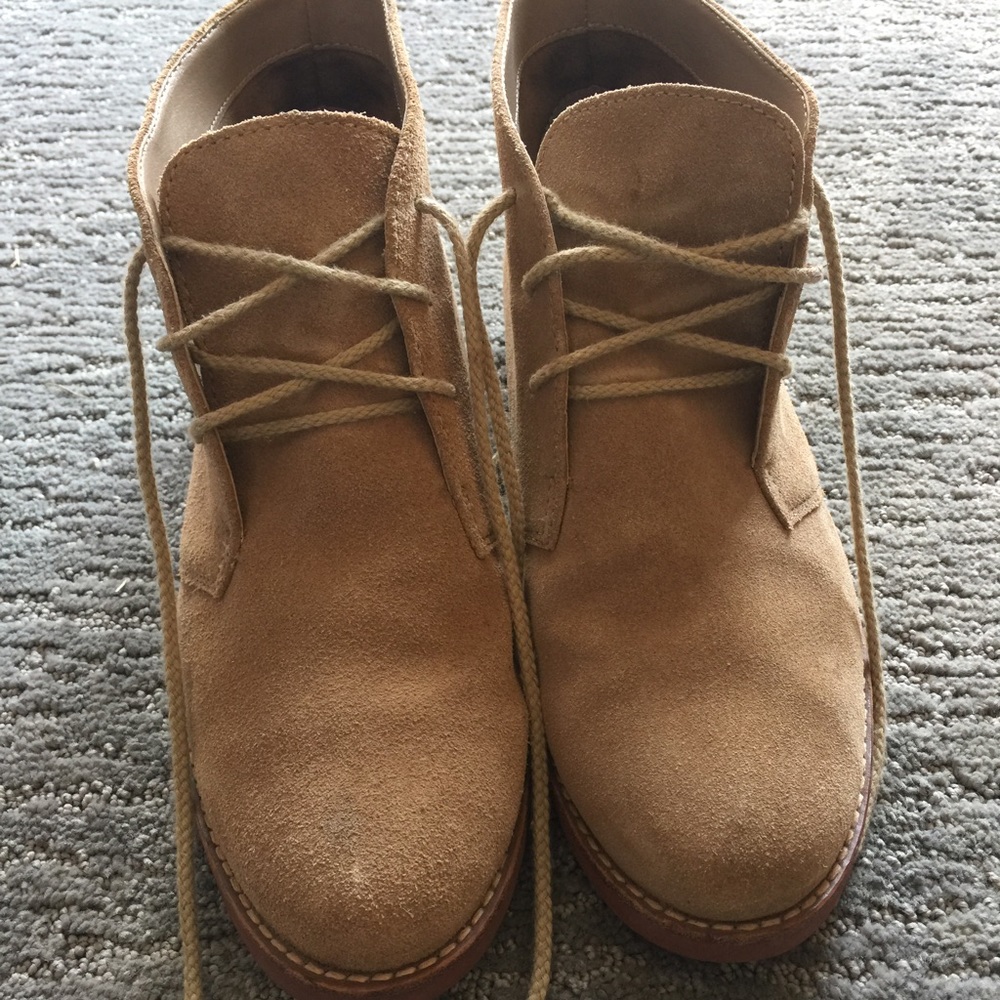 Bass suede leather high top booties