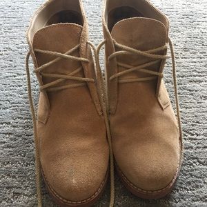Bass suede leather high top booties