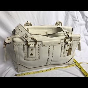 Genuine barely used, white coach purse