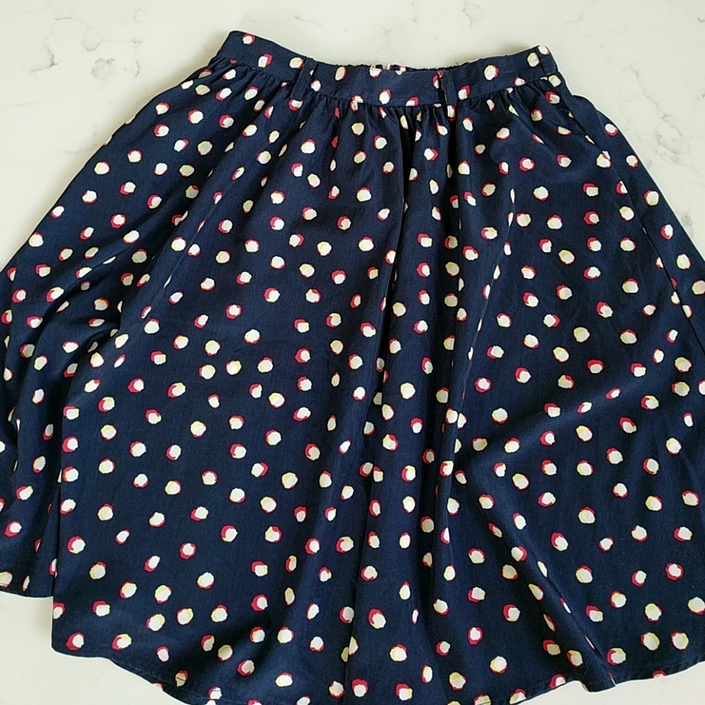 Polka dot swing skirt, xhiliration