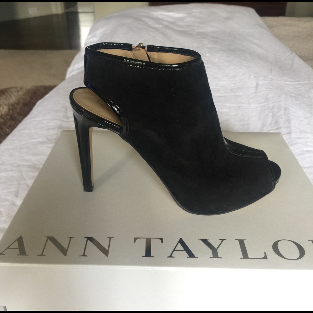 Ann Taylor open toe booties