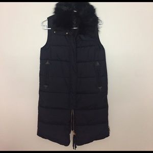 Zara Long Vest Puffer