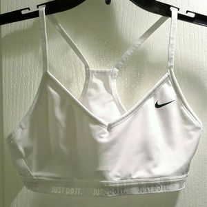 Women's Nike Dri-Fit white sports bra .