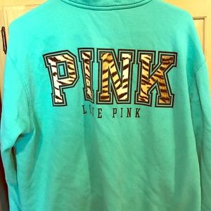 PINK VS Tiger Print Quarter Zip