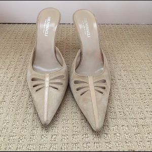 cream slide on bruno magli heels