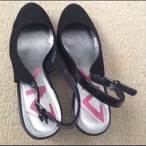 Anne Klein Sport Black Close Toe Wedges