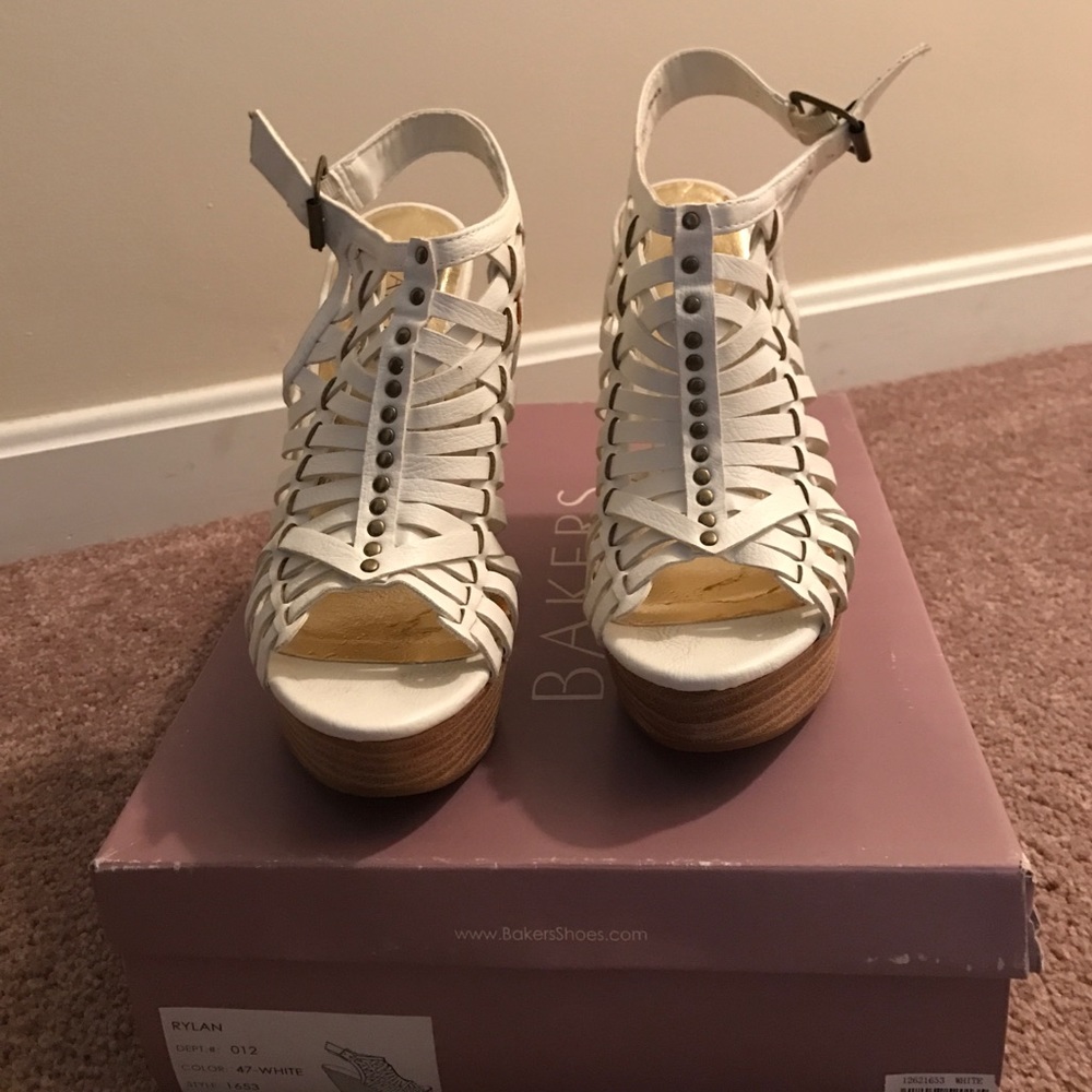 White Bakers wedges