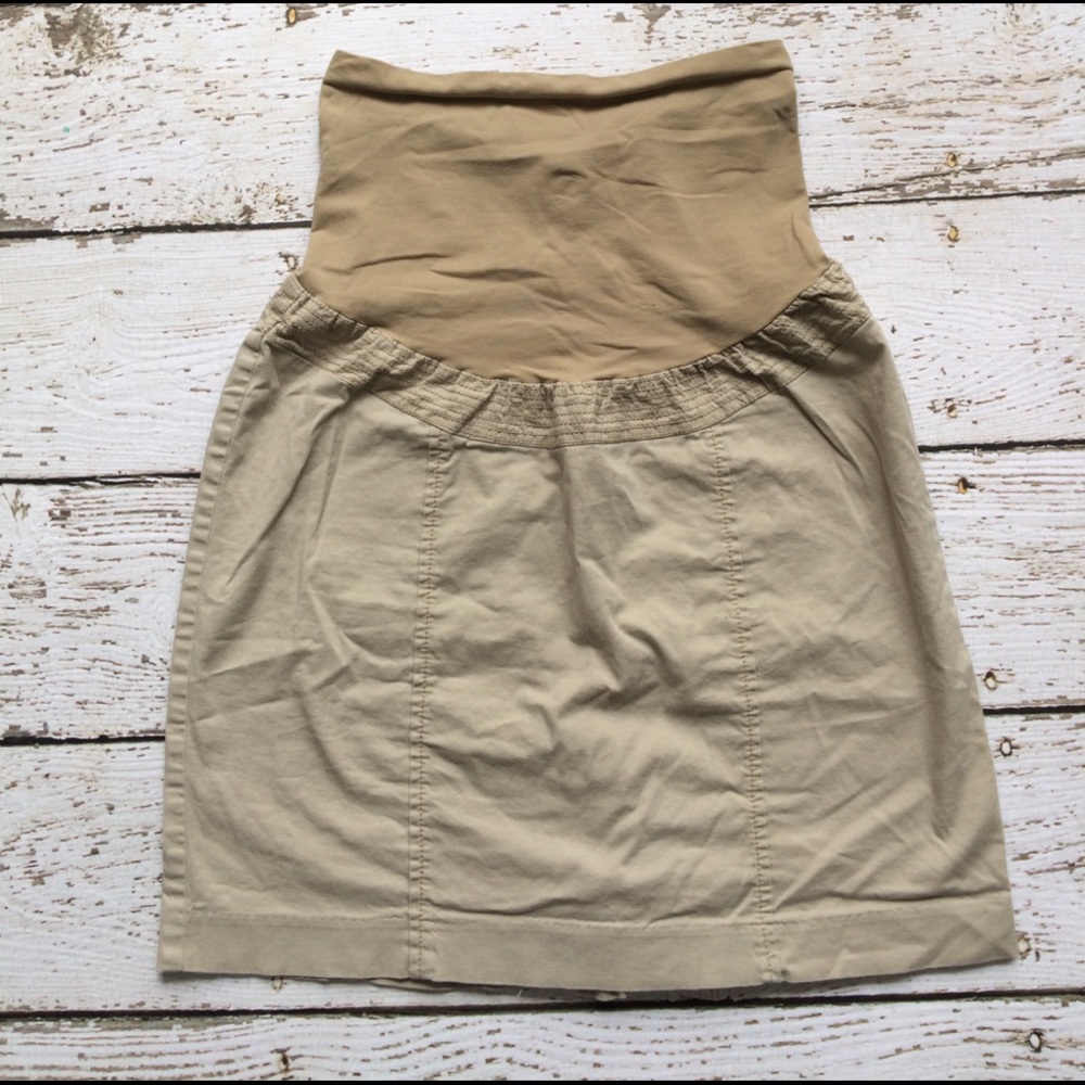 Khaki Maternity Skirt