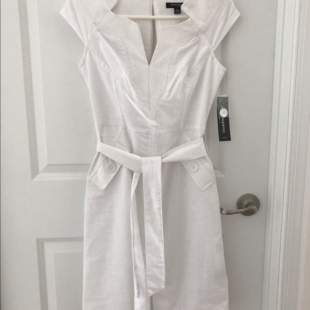 White Cap Sleeve Dress