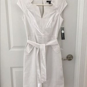 White Cap Sleeve Dress