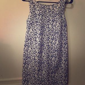 Zara White and Black Floral Dress. Sexy back line.