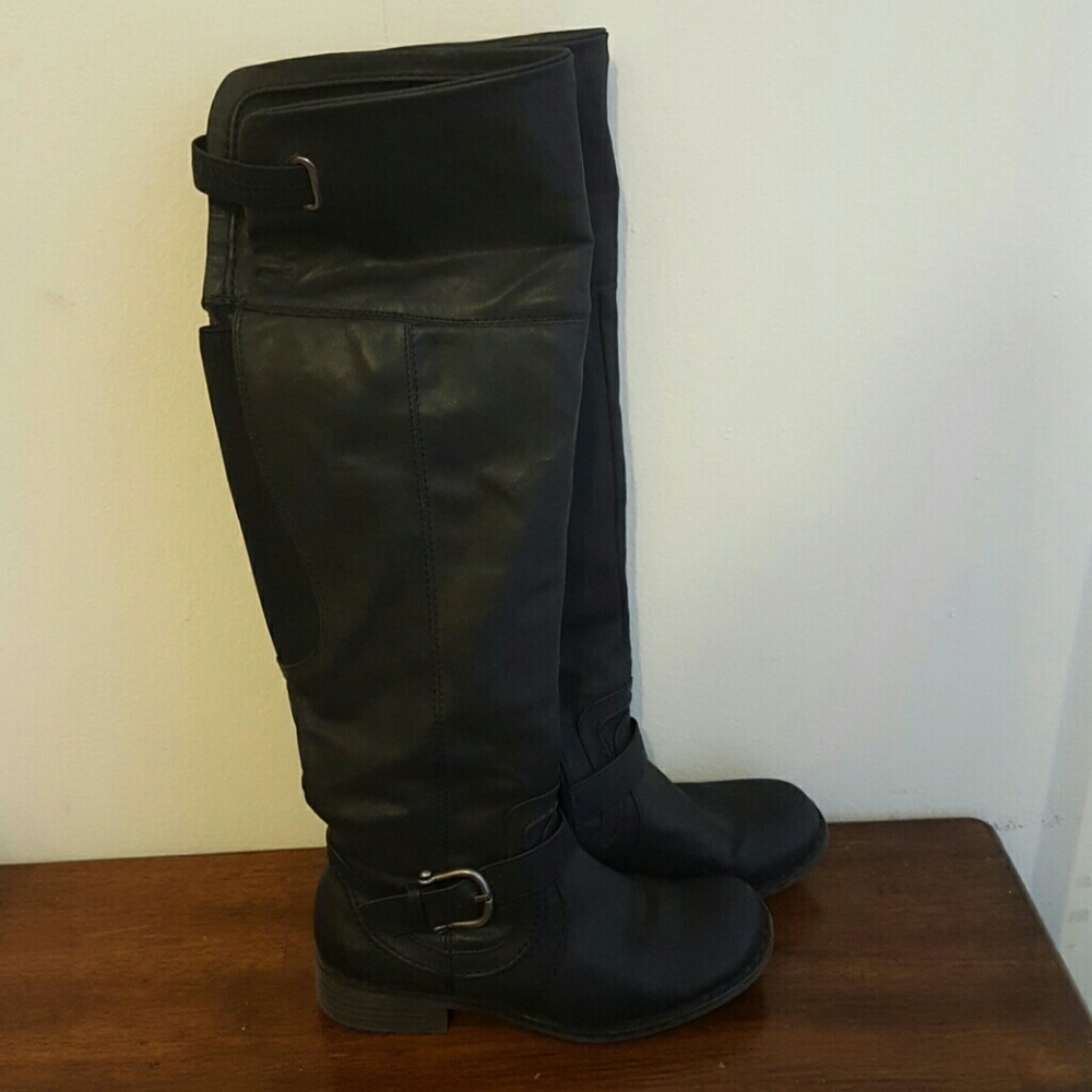 Black knee high boots