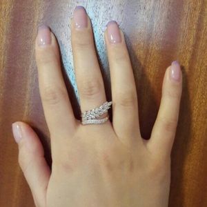 Rose gold Plated Luxury Bijoux Fashion Ring AAA+