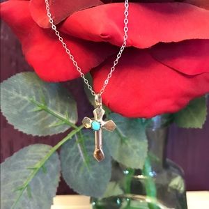 Sterling silver cross necklace